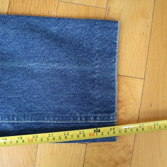 Vintage L.L. Bean High Waisted Wide Leg Blue Jeans - Picture 12 of 16